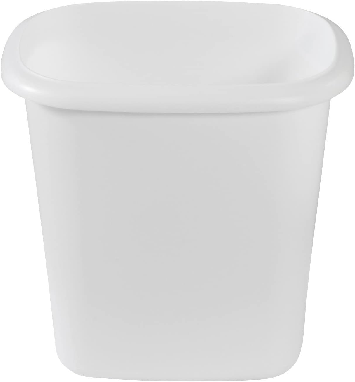Vanity Trash Can/Wastebasket 1.5-Gallons/6-Quarts White for Under Counter/Kitchen/Office/Bedroom/Bathroom - Image 2