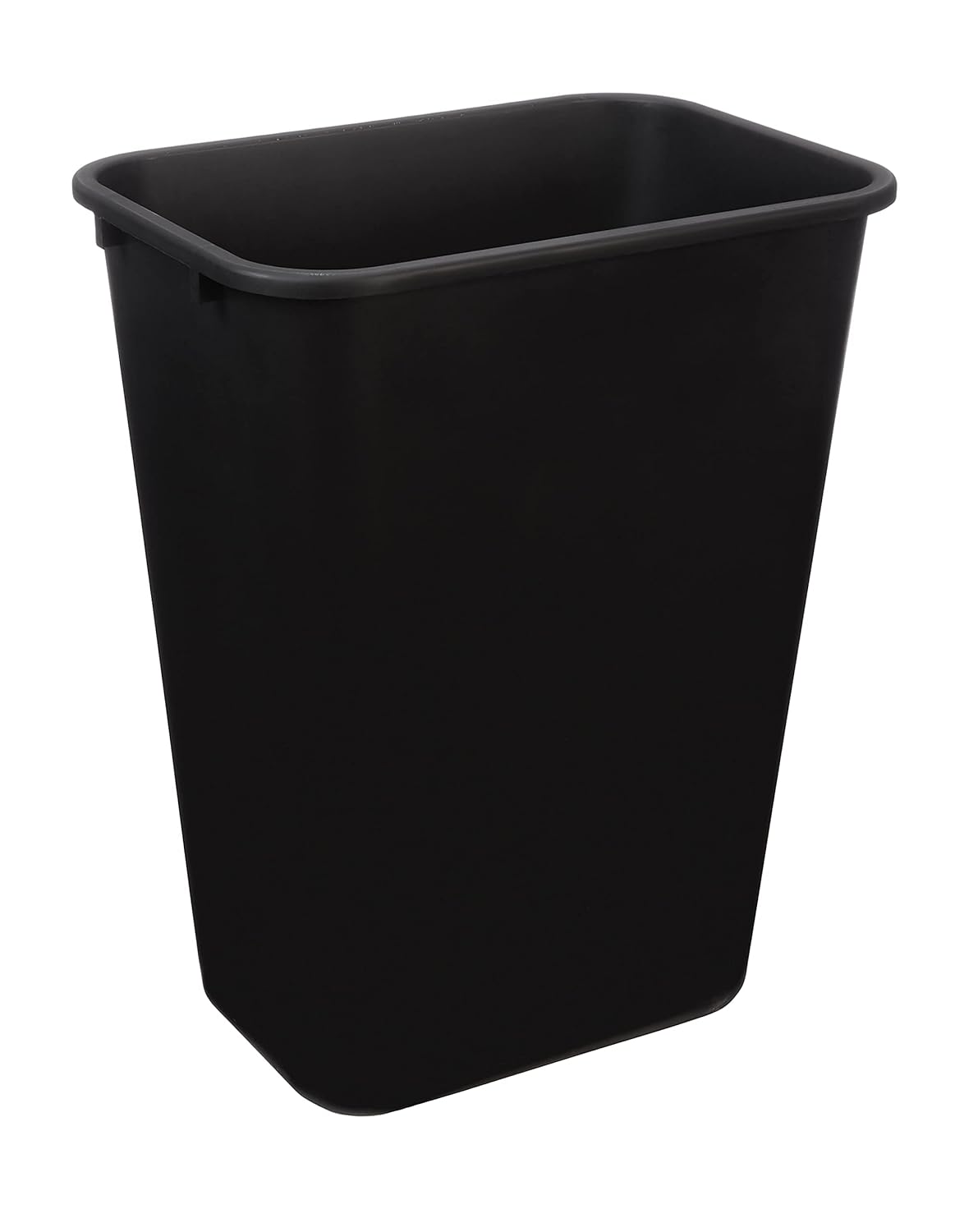 Rectangular Commercial Office Wastebasket, Easy to Clean, Space-Saving,15.5"L x 11.5"W x 20"H, 10 Gallon, Black - Image 2