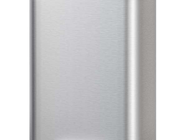 13 gal / 50 L Stainless Steel Trash Can with Lid, Large Garbage Can for Kitchen, Rustproof Step-on Kitchen Metal Trash Bin with Liner Rim, Rear Handle, Soft Close Plastic Lid, Silver