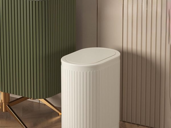 1.6 Gallon Trash Can with Lid, Small Bathroom Trash Can Wastebasket, Slim Garbage Can with Inner Bucket, Press Top Lid Garbage Container Bin for Kitchen, Home, Office, Bedroom, Living Room